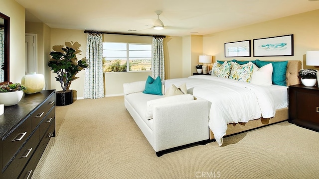 view of carpeted bedroom