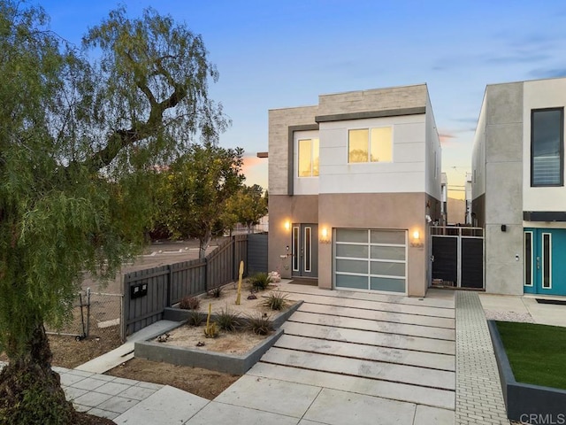 modern home with a garage