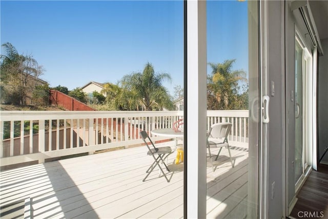 wooden deck with fence