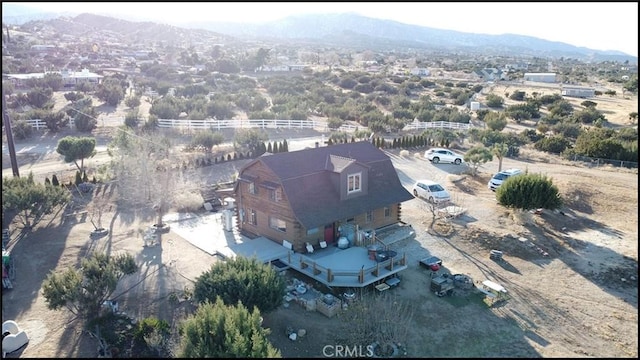 bird's eye view featuring a mountain view