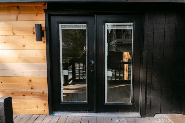 entrance to property with french doors