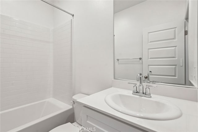 2720 Crozier Ct, Pomona, CA 91767 - bathroom with toilet, vanity, and bathtub / shower combination