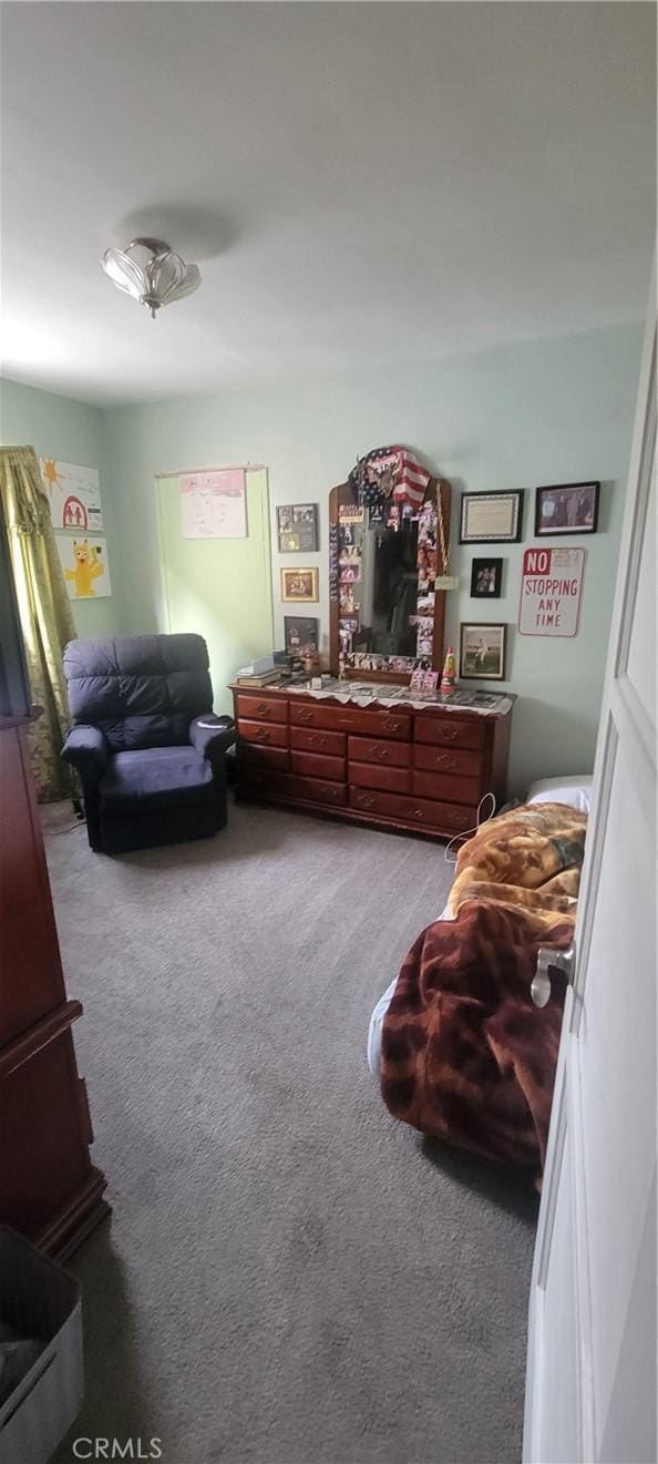 bedroom with carpet floors