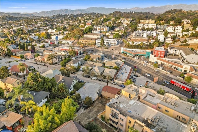 aerial view featuring a mountain view