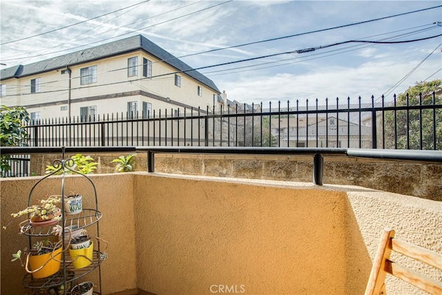 view of patio with a balcony