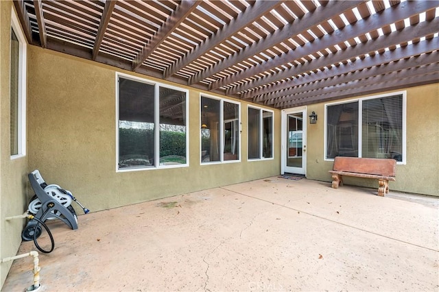 view of patio / terrace with a pergola