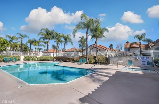 view of pool featuring a patio area