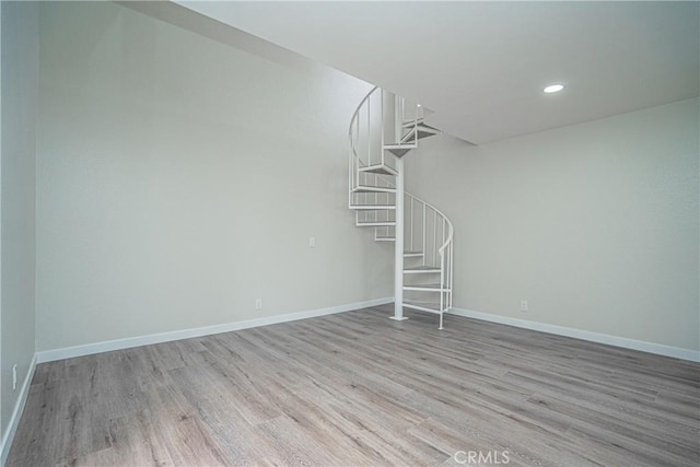 unfurnished room featuring light hardwood / wood-style flooring