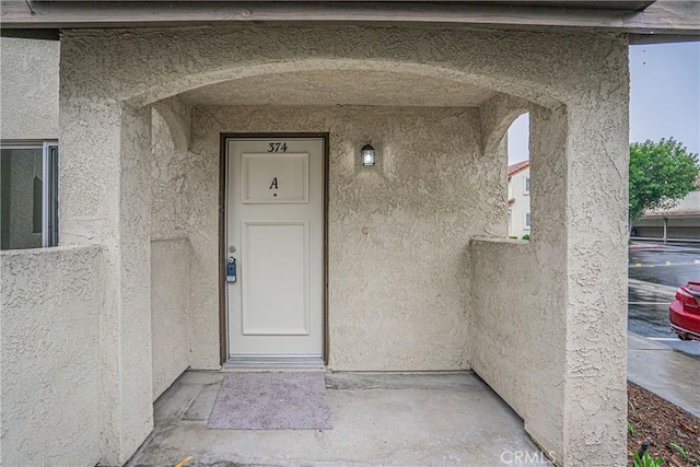 view of doorway to property