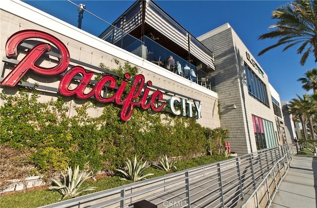 view of community sign