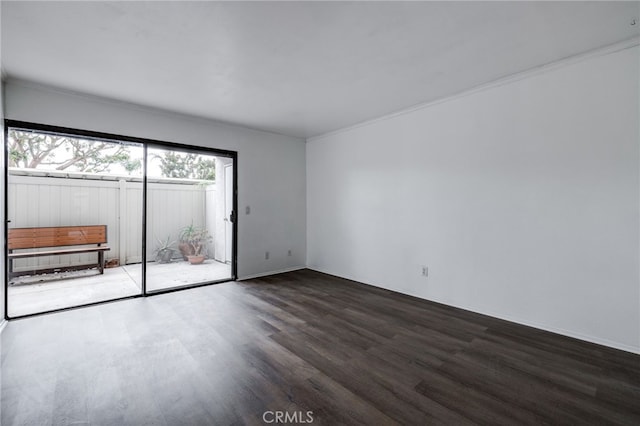 empty room featuring wood finished floors