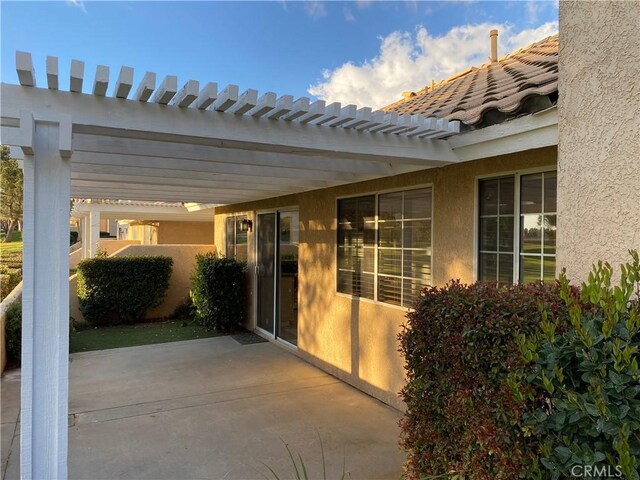 573 La Costa Dr, Banning, CA 92220 - view of patio / terrace featuring a pergola