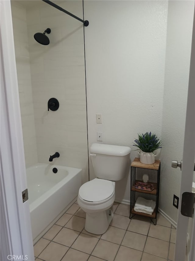 4900 N Grand Ave Unit 325, Covina, CA 91724 - bathroom with toilet, tile patterned flooring, shower / tub combination, and baseboards