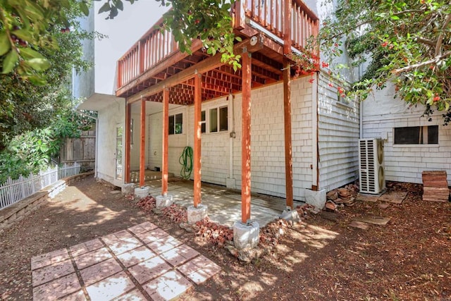 view of patio with fence