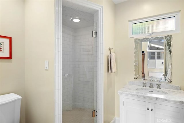 1900 Catalina St, Laguna Beach, CA 92651 - bathroom featuring toilet, a stall shower, and vanity