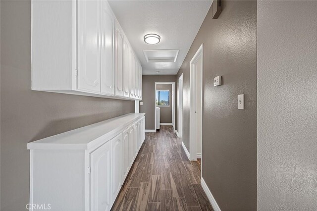 hall featuring dark hardwood / wood-style floors