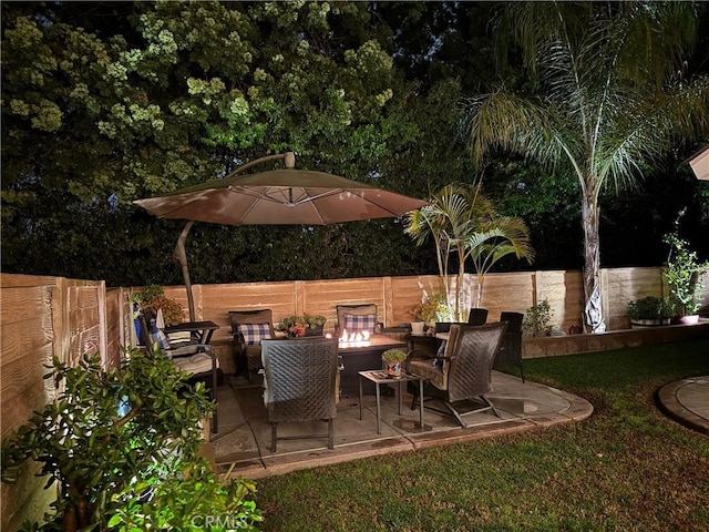 view of patio / terrace with a fenced backyard