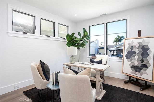 409 39th St, Newport Beach, CA 92663 - office space featuring wood finished floors, baseboards, and recessed lighting