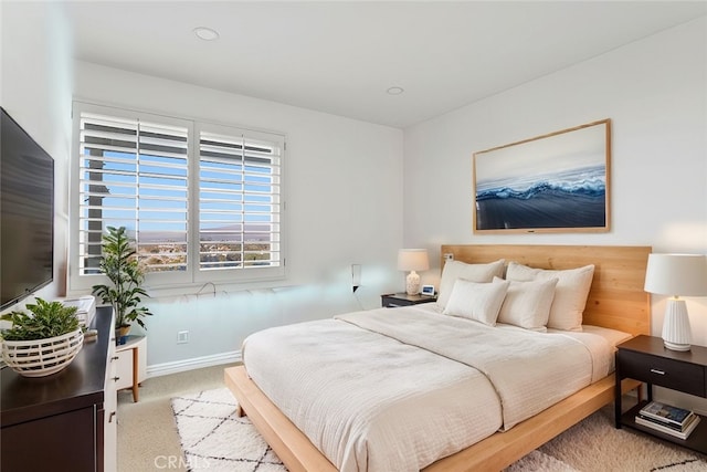 view of carpeted bedroom