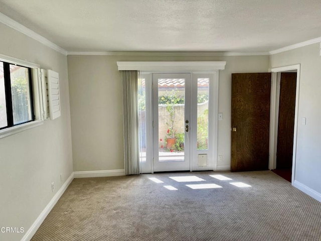 205 Pirie Rd Unit 64, Ojai, CA 93023 - carpeted empty room with baseboards and ornamental molding
