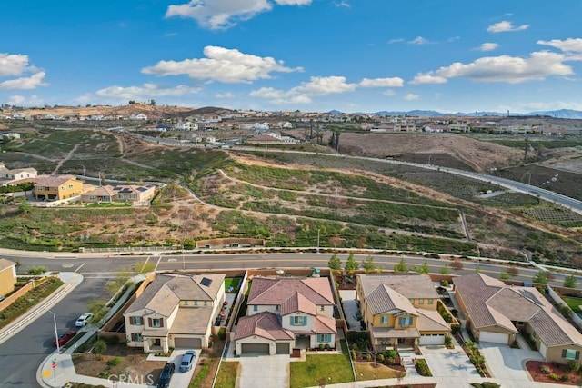 aerial view featuring a mountain view