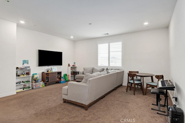 view of carpeted living room