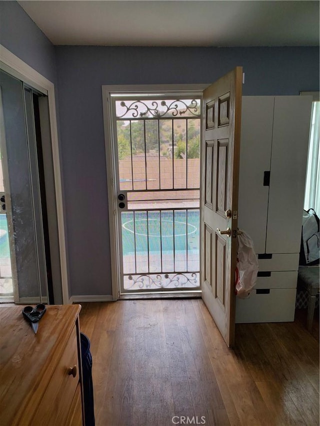 interior space featuring hardwood / wood-style flooring