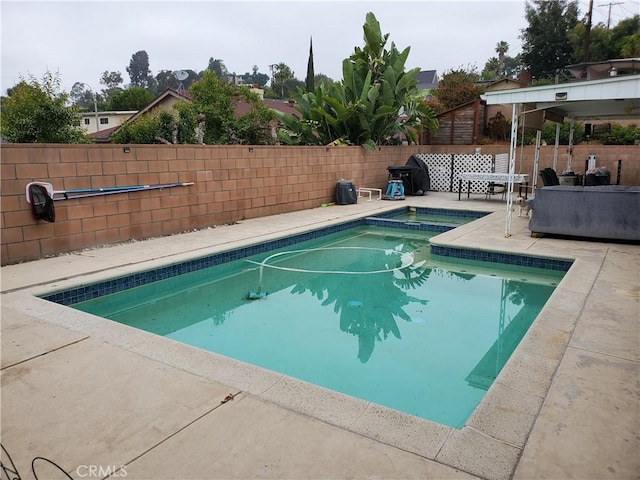 view of pool featuring a patio area