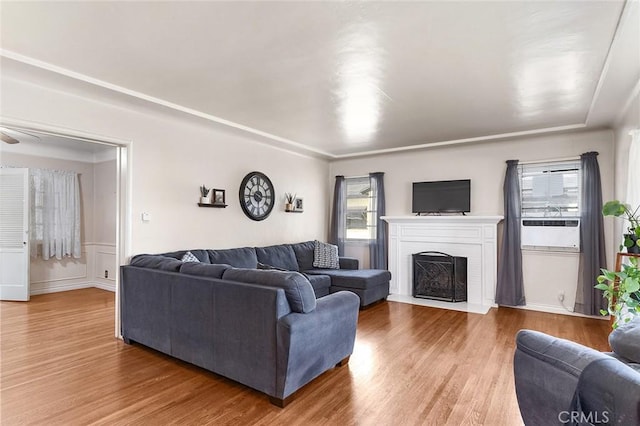 living room featuring hardwood / wood-style floors