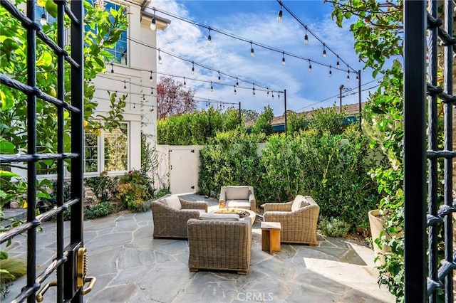 view of patio with outdoor lounge area