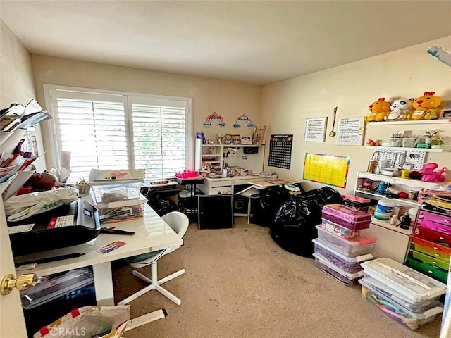 view of carpeted office