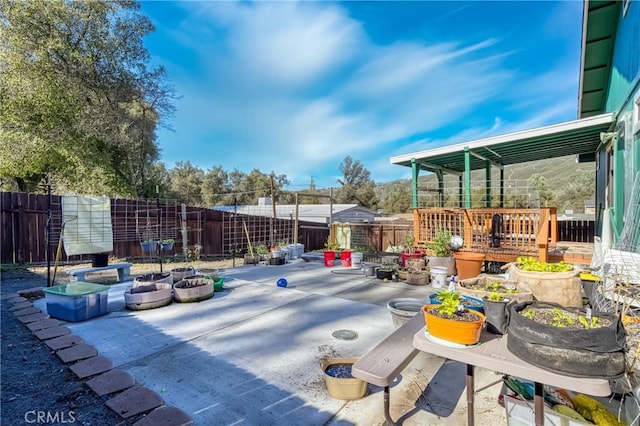 view of patio / terrace with a fenced backyard