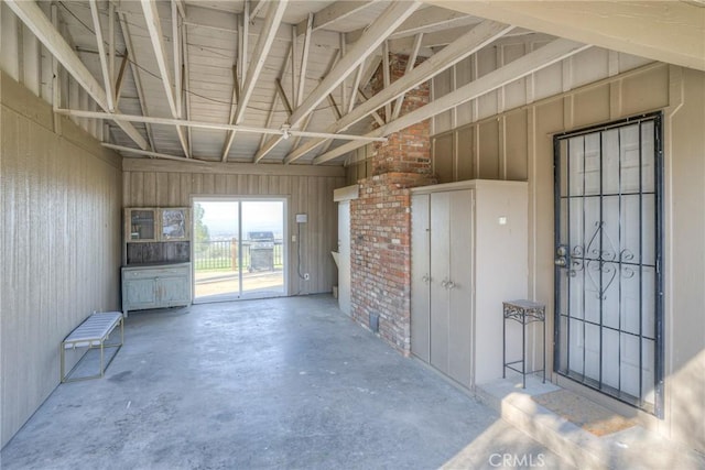 misc room with concrete floors