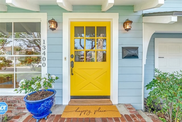 view of doorway to property