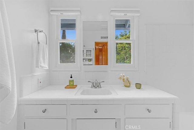 bathroom featuring vanity