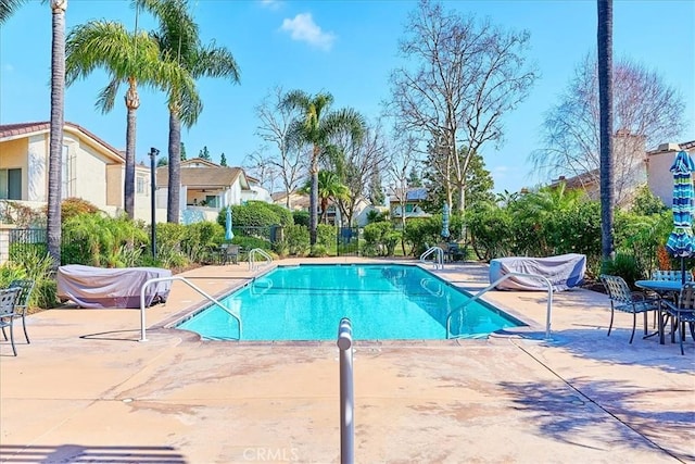 view of pool with a patio area