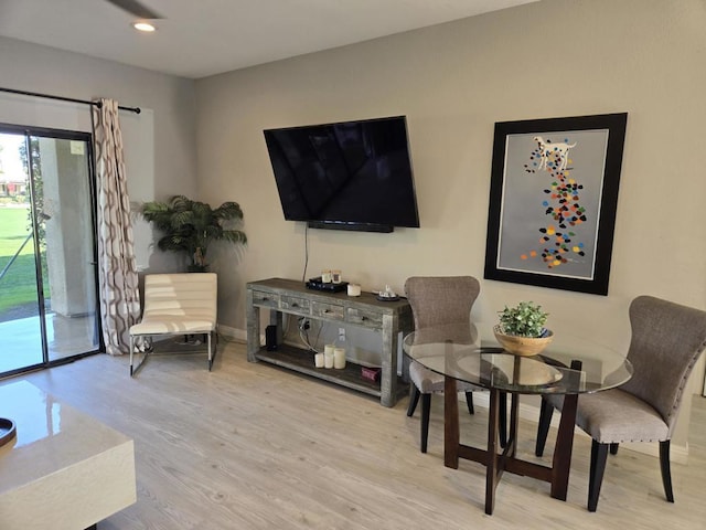 interior space featuring light hardwood / wood-style flooring