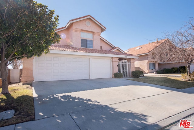 view of front property with a garage