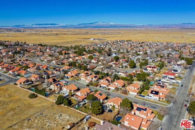 aerial view featuring a mountain view