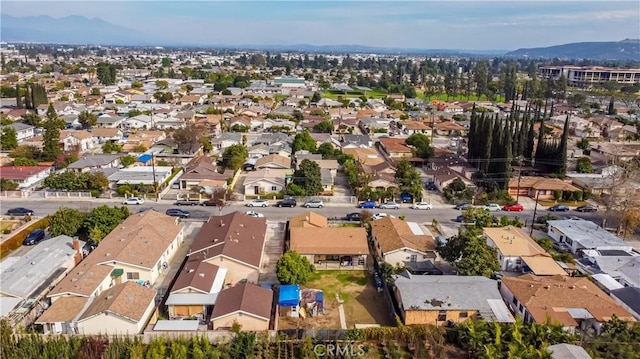 aerial view featuring a mountain view