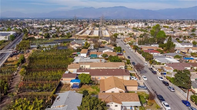 aerial view featuring a mountain view