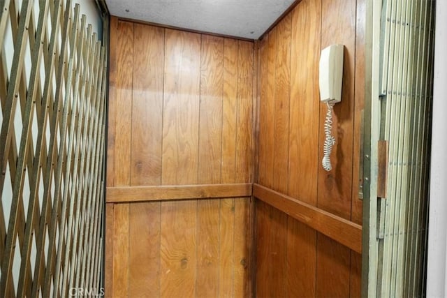 interior details with elevator