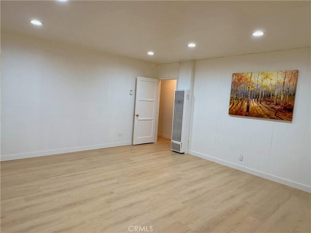 empty room featuring light hardwood / wood-style flooring