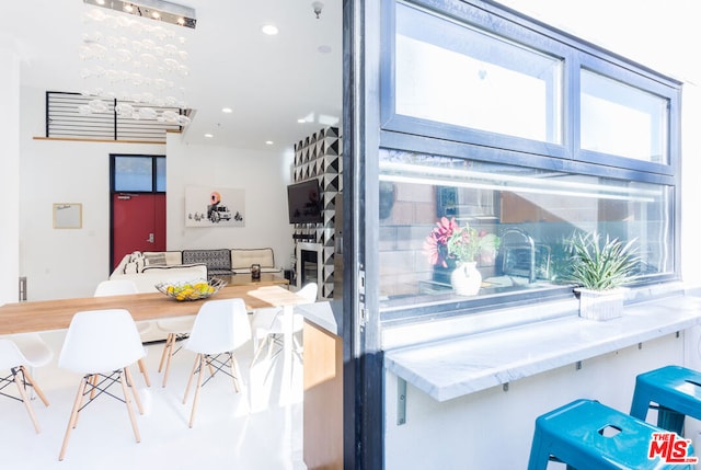 kitchen featuring wooden counters