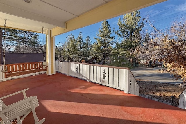 view of wooden deck