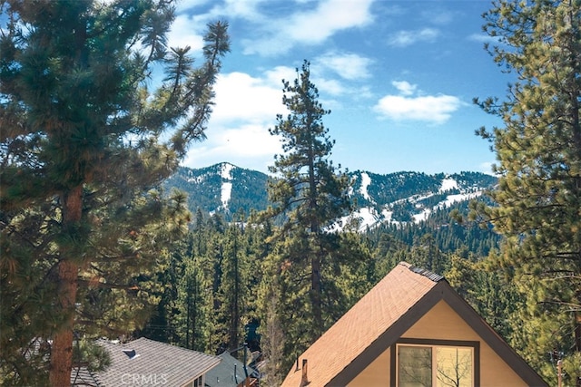 property view of mountains with a view of trees