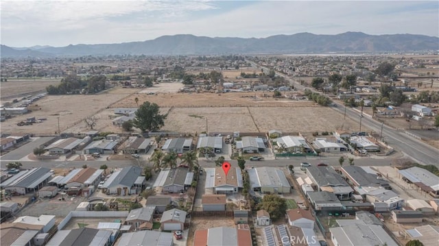 aerial view with a mountain view