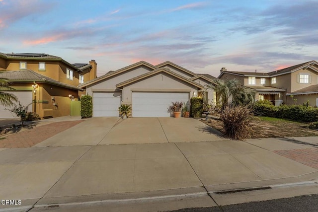 view of front of home featuring a garage