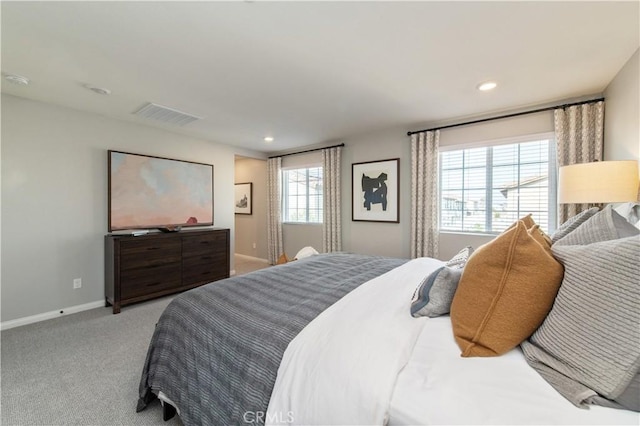 view of carpeted bedroom