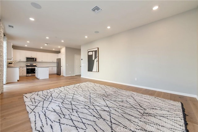 living room featuring light hardwood / wood-style flooring